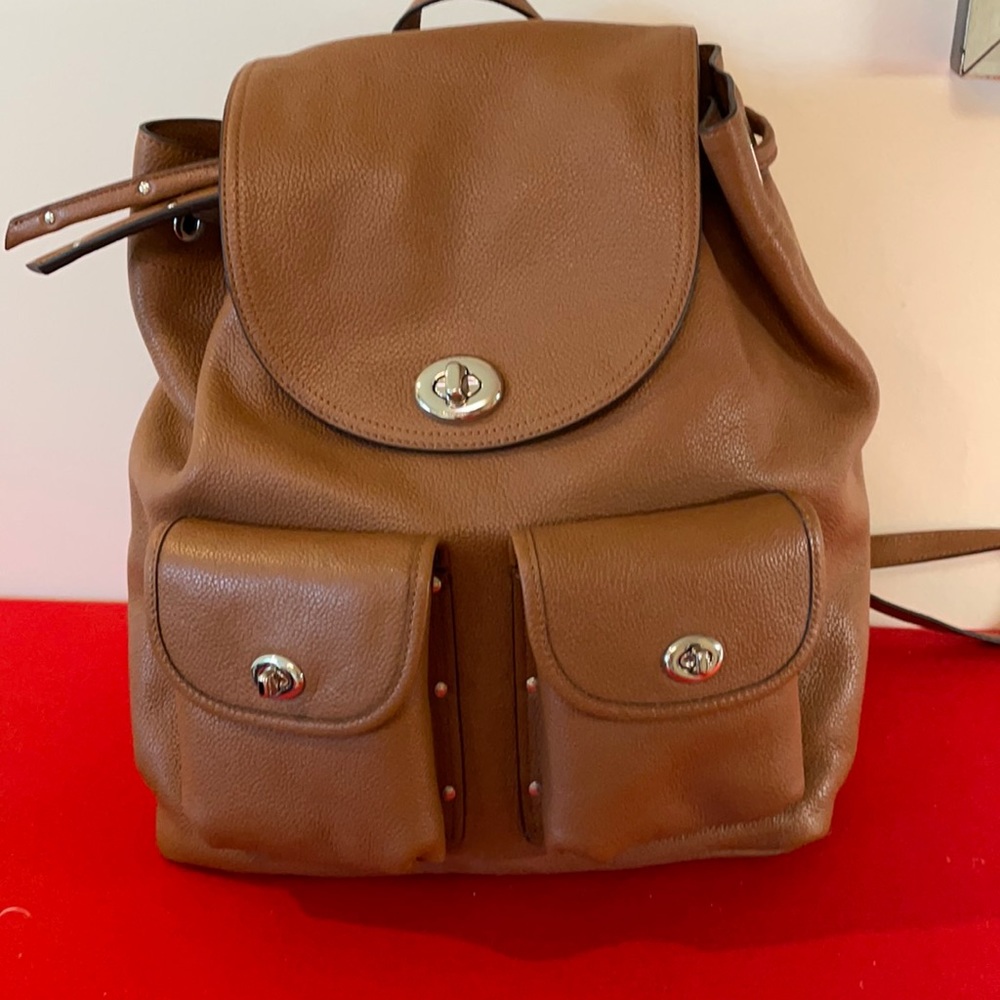 🟡 BRAND NEW COACH LEATHER BACKPACK NWT